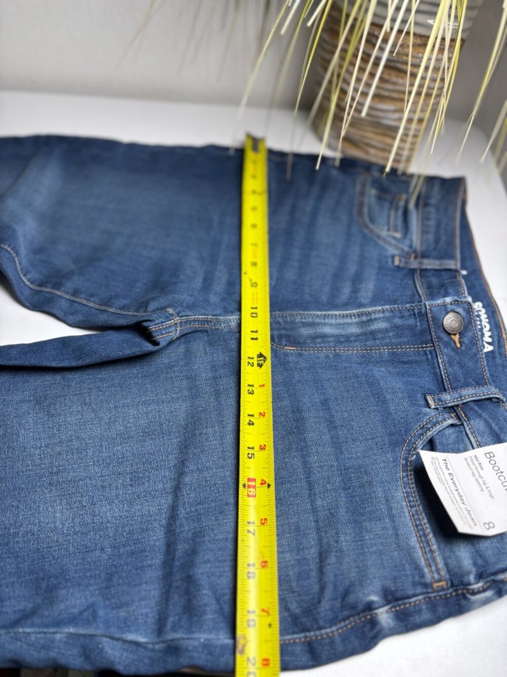 NWT Sonoma Bootcut Jeans Women's Size 8 Mid Rise Stretch Blue - Picture 9 of 13
